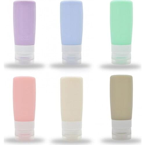 50% Hot Sale Fan-Shaped Refillable Bottles Silicone Packaging Bottle Cosmetic Travel Shampoo Lotion Container