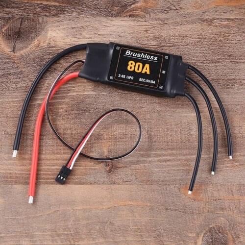 80A ESC BEC 2-6S Lipo Speed Controller with UBEC for RC Airplanes Helicopter