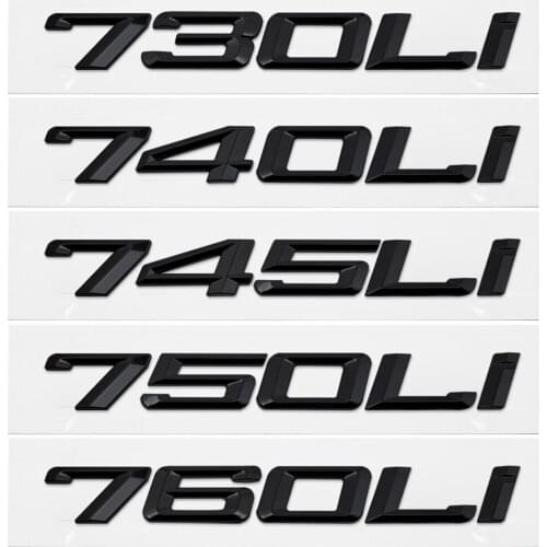 Car Decoration Decal for BMW 7 Series 730Li 740Li 745Li 750Li 760Li E38 F01 E23 E65 E66 F03 Rear Boot DIY Sticker Chrome Emblem