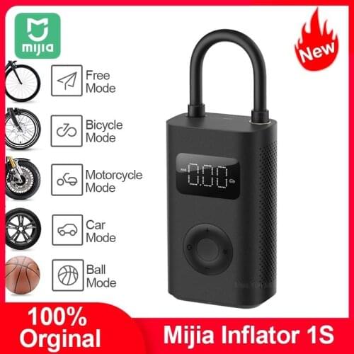 New Xiaomi Mijia Inflator 1S Car Electrical Air Pump Wireless Tire Electric Pump Upgrade Version for Car Motorcycle Bicycle Ball