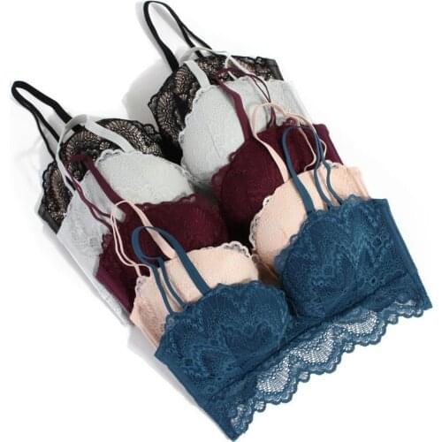 Summer Ladies Lace Sexy Seamless Bra Push Up Sutian Wireless Gather Underwear 1/2 Massage Palm Cup Cozy Women Lingerie Bras