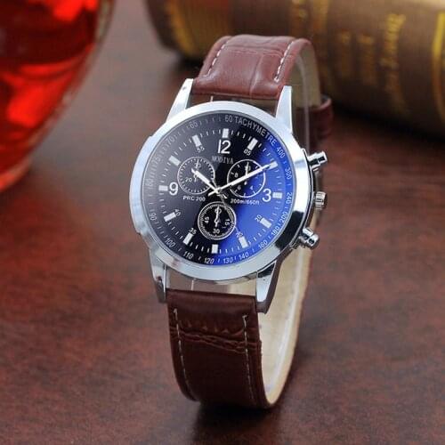 2021 New Business Sport Men Watch Quality Fashion Numerals Faux Leather Analog Quartz Gentleman Watches Bracelet Clock Gift
