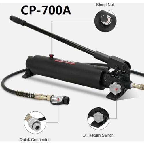 CP-700A High Pressure Manual Hydraulic Pump Portable Hydraulic Pump System Press Equipment Tool Oil Storage 1800cc