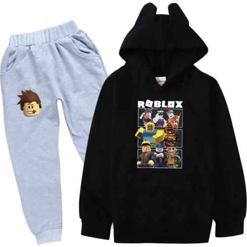 Childrens spring and autumn clothes, childrens clothing, Robloxing print hoodies, boys and girls hooded suits, childrens spor