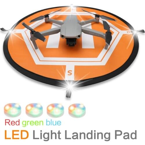 Drone Foldable Landing Pad Flashing LED Lights At Night Parking Apron Pad for Dji Mavic Mini Landing Pad Mavic Air 2 Accessories
