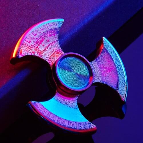 Matel Alloy Fidget Spinner R188 Mute Bearing Pattern Carving Electroplate Hand Spinner EDC Stress Relief Fidget Toys for Adult