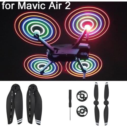 Mavic Air 2 LED Lights Flash Propeller 7238 Rechargeable Propeller Night Flying For Mavic Air 2 Propeller Extension Accessories