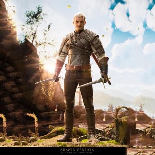 MTTOYS 1/6 MT006 Armor Ver. White Wolf Demon Hunter Geralt 12" Full Set Action Figure Model For Collection