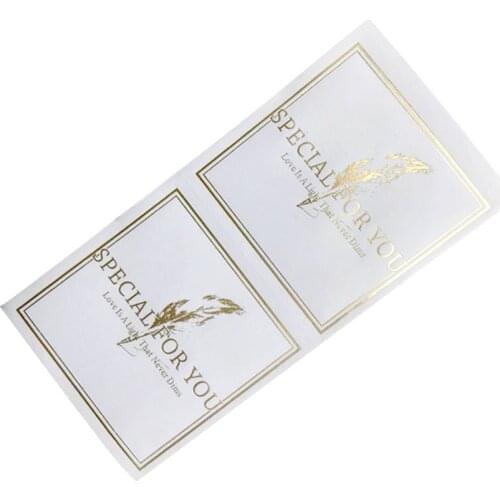 60Pcs/lot Square White SPECIAL FOR YOU Handmade Kraft Paper Stickers Label DIY Hand Made For Gift Cake Baking Sealing Sticker