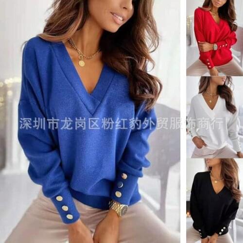2021 spring new womens sexy V-neck bat sleeve bottoming shirt top women