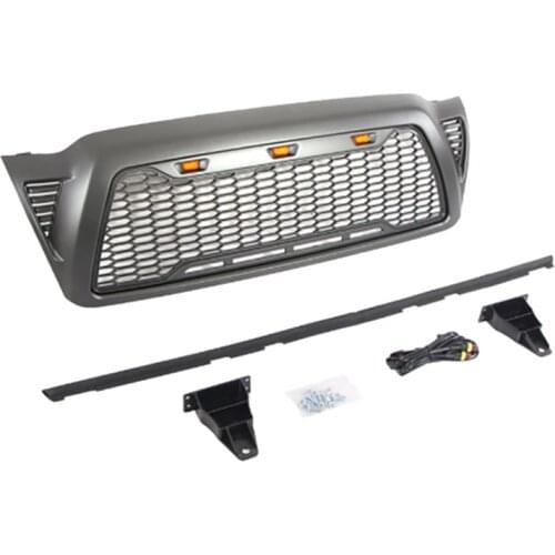 Fit for 2005-2011 Toyota Tacoma 3 pcs led amber light custom front upper Mesh Grille