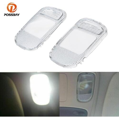 POSSBAY 2Pcs Car Dome Lights Cover Overhead Console Reading Light Shell 5183270AA 5183271AA for Dodge Ram 2500 3500 2003-2009