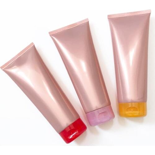 Pink 200g Plastic Cream Soft Bottle Refillable 200ml Cosmetic Make up Body Lotion Shampoo Squeeze Bottles Empty Free Shipping
