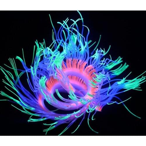 Fish Tank Landscaping Soft Anemone Colorful Artificial Silicone Coral Fish Tank Aquarium Decoration Accessories