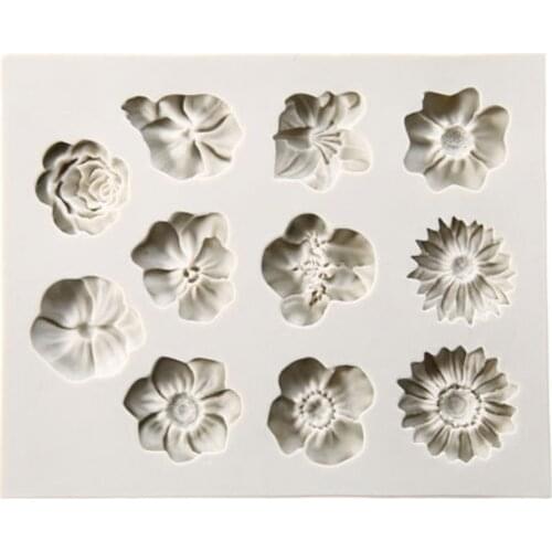 DIY Daisy Rose Flowers Cake Chocolate Mold Silicone Candy Jely Pudding Mold Sugar Fondant Baking Decorating Tools [2]