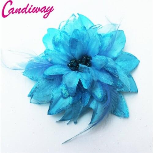 New Arrival Light Blue Hair Ornaments Headwear Flower Women Fashion Hairpins Hair Clip For Girls Hair Headdress Accessories