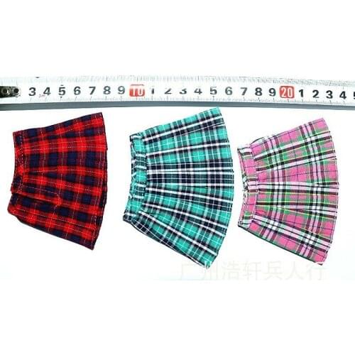 1/6 Scale Female Soldier Pleated Skirt Model for 12" Body Action Figure Doll