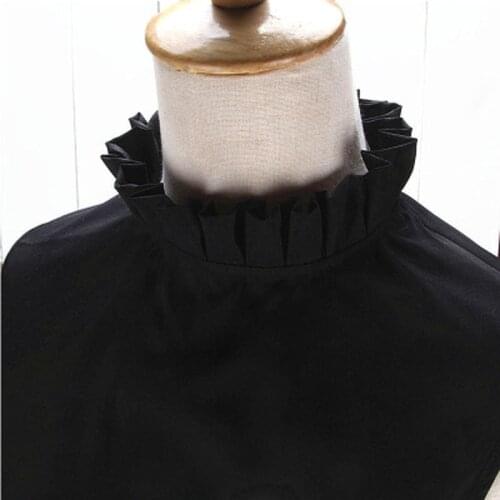 1 PCS Soild color Shirt Fake Collar White Tie Vintage Detachable Collar False Collar Lapel Blouse Top Women Clothes Accessories