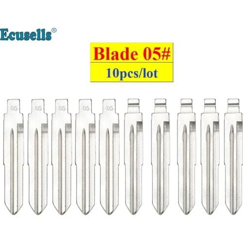 10pcs/lot Uncut flip remote key blade No.05 DW05 Car Key Blade 05# for TOYOTA PREVIA WISH for CHEVROLET SPARK Great Wall