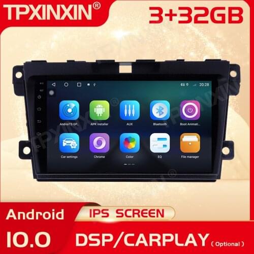 2 Din Carplay Android Radio Receiver Multimedia Stereo For CX 7 2008 2009 2010 2011 2012 2013 2014 GPS Video Recorder Head Unit