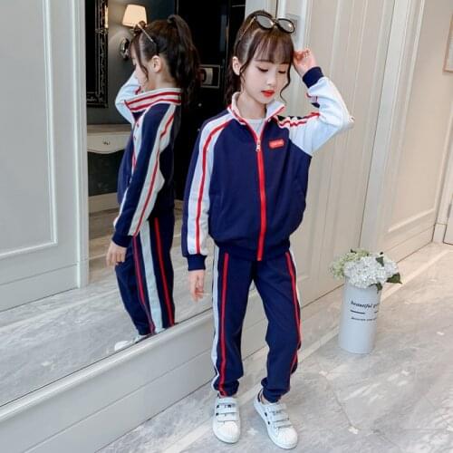 2021 Spring Summer Childrens Clothes Set Baby Girls Coat + Pants 2pcs/Set Kids School Beach Outdoor Teenage Girl Clothing High
