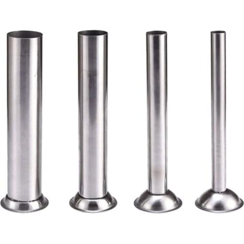4pcs Sausage Stuffer Tubes Stainless Steel Grinder Stuffer Filling Tubes For Sausage Stuffling 1.5cm, 2.2cm, 3.1cm, 3.8cm