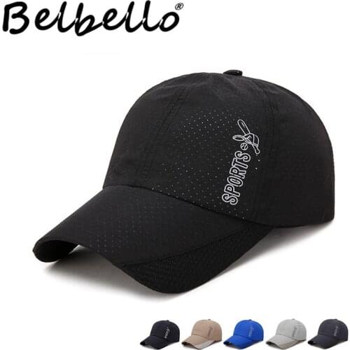 Belbello Spring Summer New style Punch holes Quick drying Sports cap Outdoor leisure tourism Sun hat Breathable baseball caps