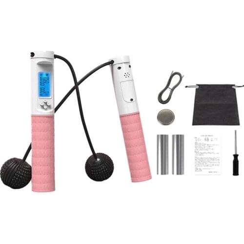 Cordless Jump Ropes Smart Electronic Digital Wireless Skip Rope Counter Calorie Weighted Fitness Body Building Exercise Jumping