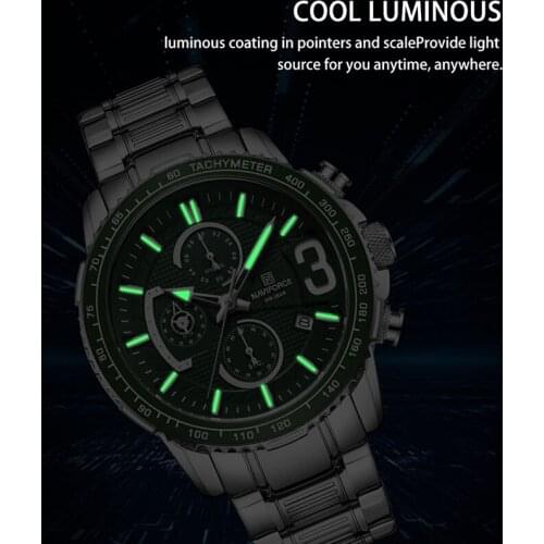 NAVIFORCE Luxury Brand Mens Watches Military Quartz Chronograph Analog Clock Waterproof Business Wrist watch Relogio Masculino