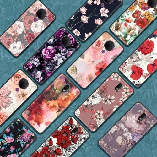 Flower Floral Painted Phone Cover for Nokia 2.2 3.2 2.3 4.2 7.2 1.3 5.3 2.4 3.4 C3 1.4 5.4 C10 C20 G10 G20 X10 X20 Case Shell