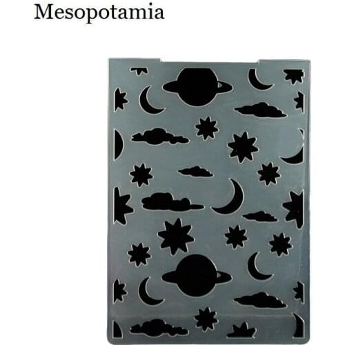 DIY Scrapbooking Starry Sky Universe Embossing File Templates Card Making Plastic Template Garden Craft Sewing Embossing Folders