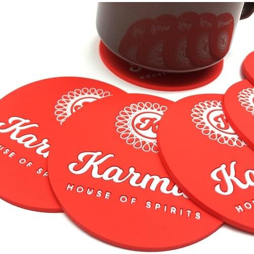 Custom logo Eco-Friendly soft rubber glass drink cup Coasters Promotion gifts Mats Pads