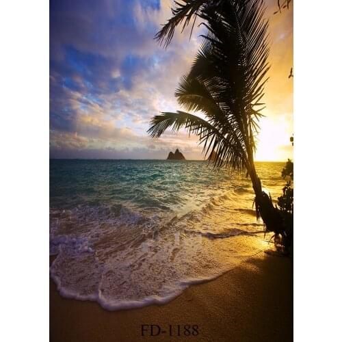 Tropical sunset seaside landscape life art bathroom photography background