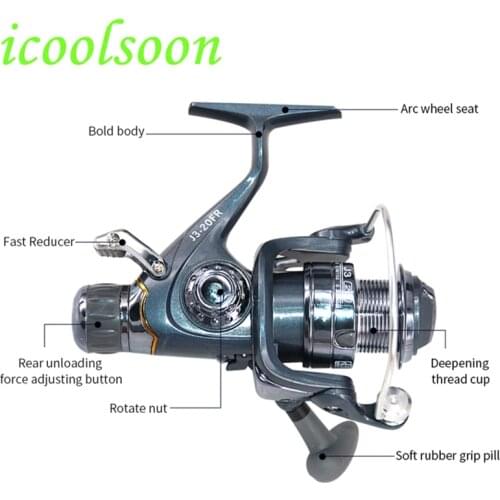 ICOOLSOON spinning Fishing reels carps saltwater baitcasting reel Front and rear double brakes