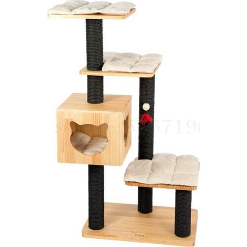 Imported Finnish pine solid wood cat climbing frame cat nest cat tree cat house cat toy supplies SF