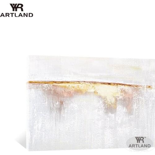 Nordic style original design abstract Handmade oil painting on canvas gold foil landscape wall art picture for living room porch