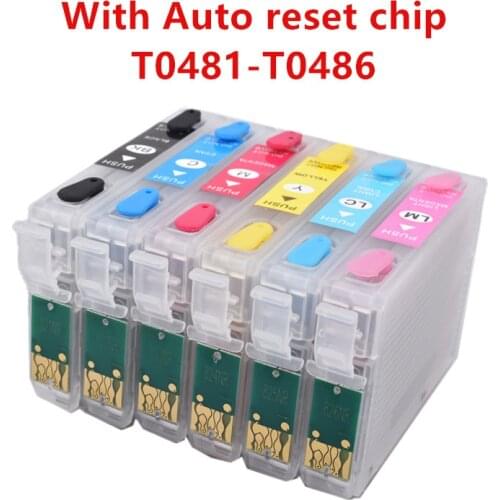 Empty refill 0481 T0481 - T0486 Refillable ink cartridge for EPSON STYLUS Photo RX500/RX600/R300/R300M/R200/R220/R320/R340/RX620