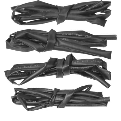 KKmoon 4pcs 1-Meter Shrinkable Tube Heat Shrink Tubing 3mm 4mm 5mm 6mm Diameter & 1m Length