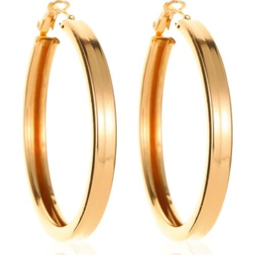 Korean Fashion Earings Earring Cute Large Gold Hoop Earrings Big Round Earrings Bling Luxury Jewelry New Earrings for Women 2020