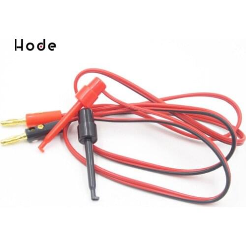 Multimeter cable Small Test Hook Clip to Banana Plug for Multimeter Test Lead Cable