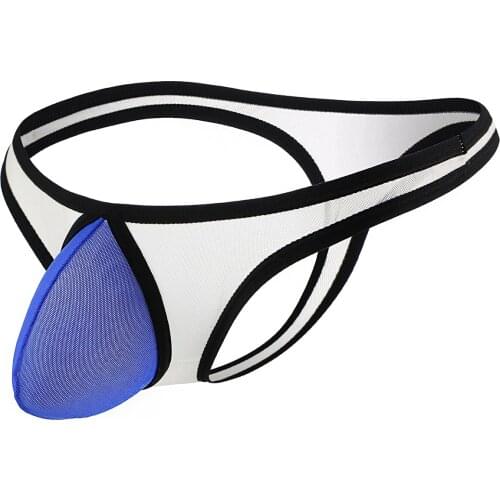 Mens U Convex Cock Penis Pouch Sexy Thongs Patchwork G-string Breathable Panties Bikini T-Back Underwear Lingerie Lovers Gay