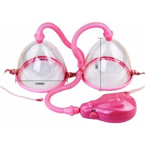 Hot Electric Dual Suction Cupping Set Female Breast Pump Massage Breast Enlargement Kit Silicone Ring Massager