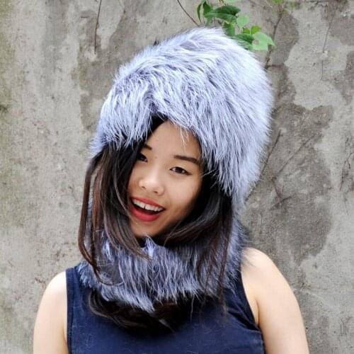 CX-C-01F Wholesale Price Set of Hat Fashion Women Hat Sets White Beanies And Ring Scarf Set Winter