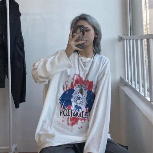 Original firm offers the very original SuFeng autumn dress diablo devil angel of printing long sleeve T-shirt