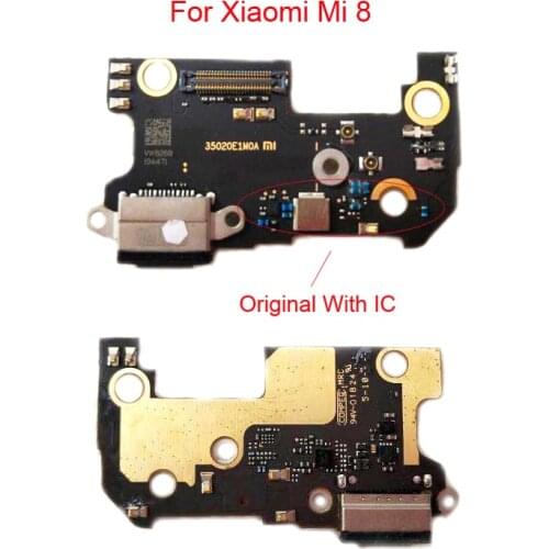 Original Charging Port For Xiaomi Mi 8 USB Charge Board PCB Dock Connector Flex Cable Replacement Spare Parts