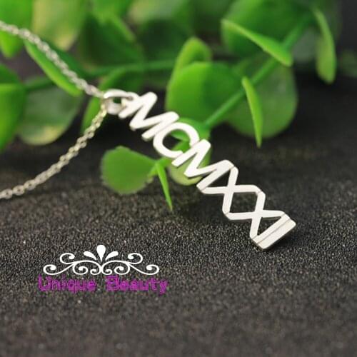 Personalized Nameplate Necklace Fashion 925 Solid Silver Necklace with the Capital letters Jewelry For Lover and Bff