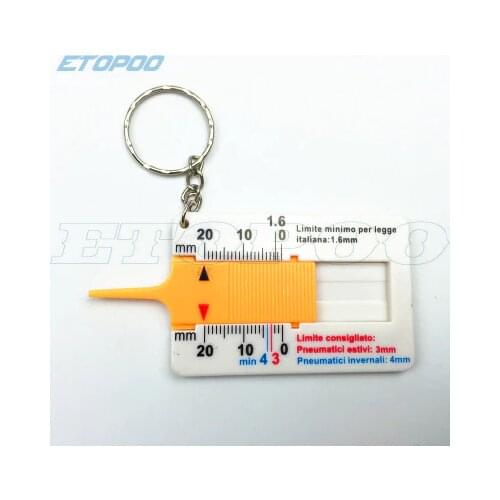 Plastic Tread Ruler 0-20MM Cursor Depth Caliper Tire Pattern Portable Tread Measure Tool Depth Gauge Car Motorcycle Trailer