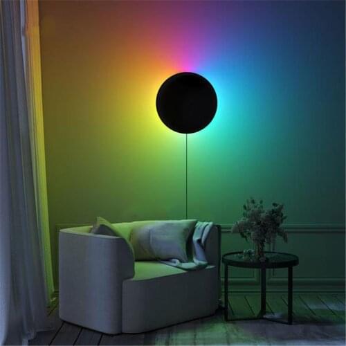 Modern art design sample wall lamp RGB sofas hotel bedroom LED wall light living room decoration home lighting indoor stair