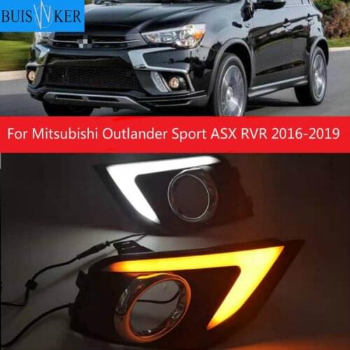 LED DRL Daytime Running Lights Turn Signal Lamp Dual Color Pair for Mitsubishi Outlander Sport ASX RVR 2016 2017 2018 2019