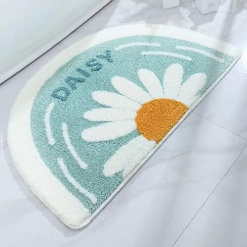 Daisy bathroom and toilet door absorbent non-slip floor mats, door-to-door bedroom bedside floor mats non-slip carpet
